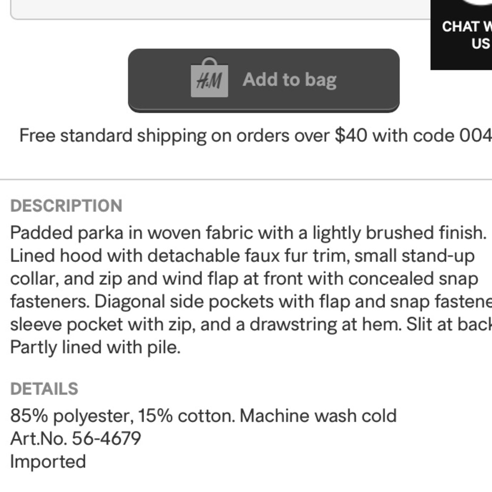 SOLD!!! H&M military green insulate parka - Picture 8 of 8